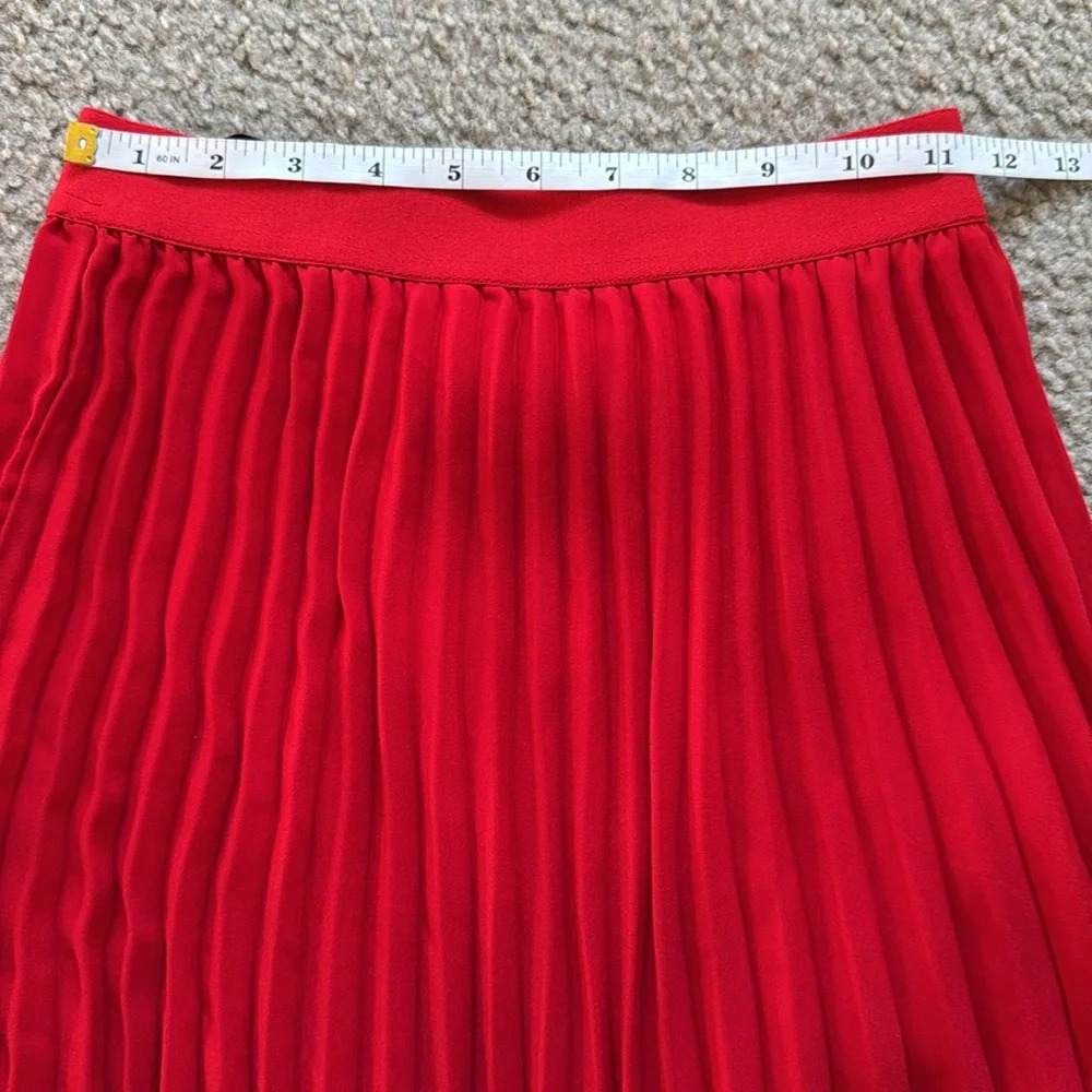 Kate Kasin High Waist Pleated A-line Swing cocktail party Midi Skirt XS - Picture 4 of 9